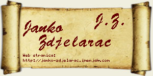 Janko Zdjelarac vizit kartica